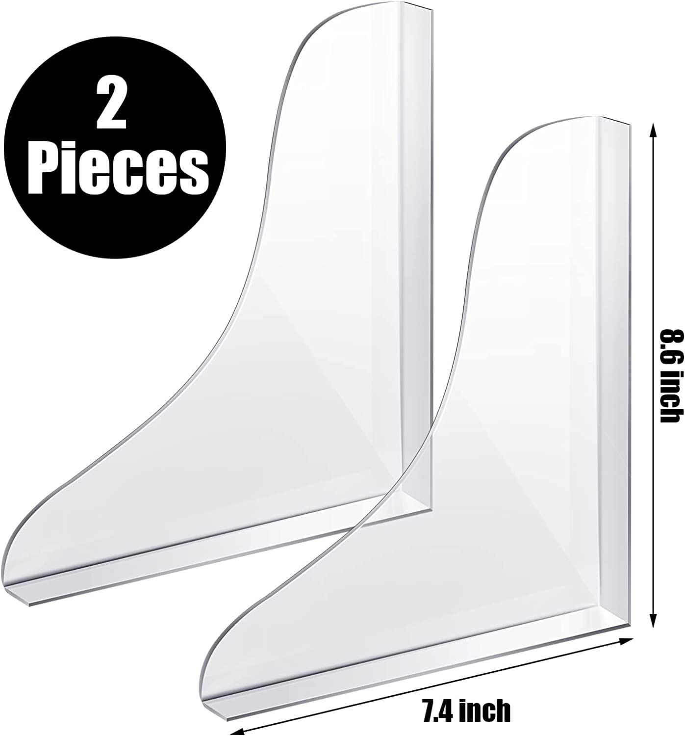 2 Pcs Acrylic Shower Splash Cover Bath Sink Shield Bath Splash Shield Set view 4