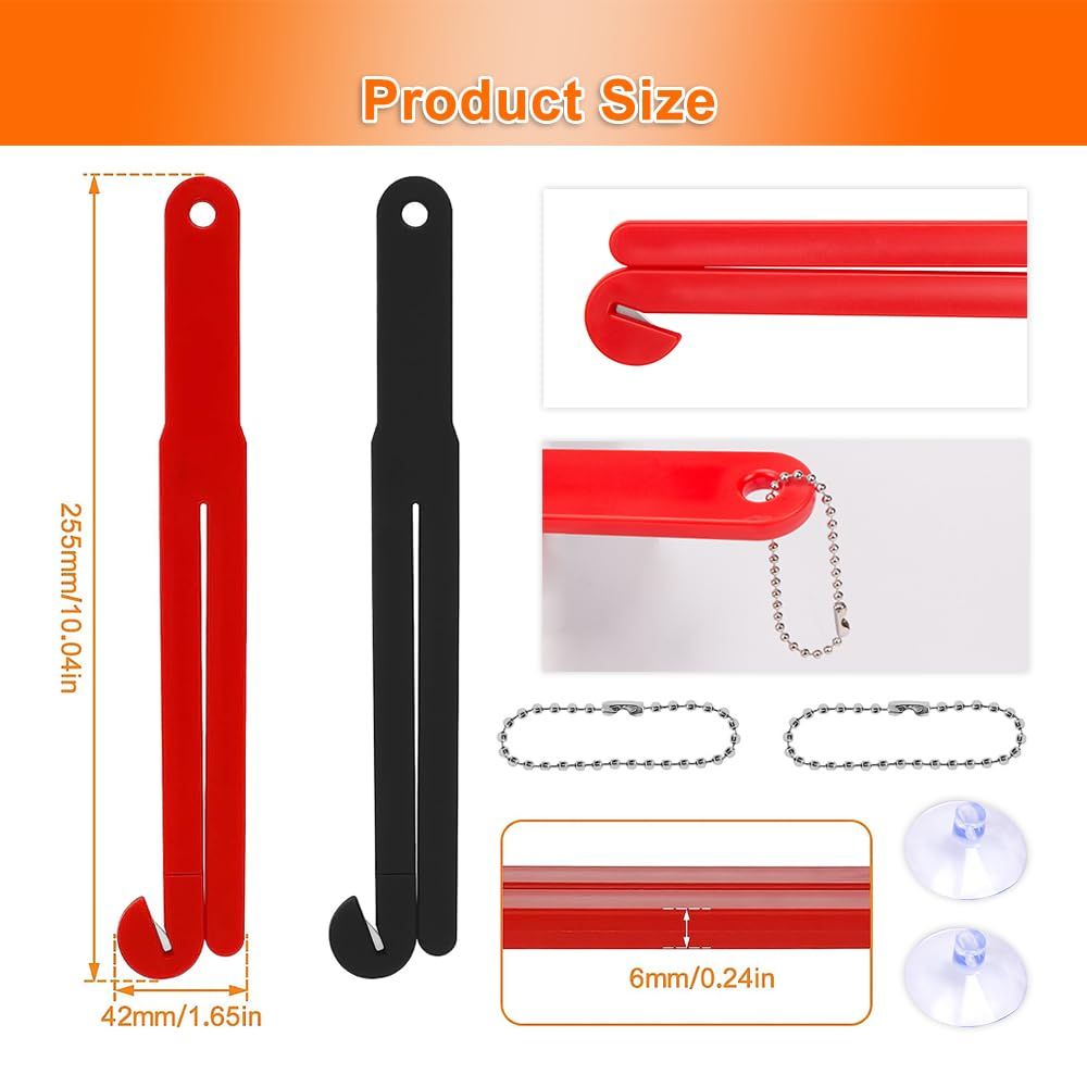 2Pcs Plastic Food Bag Pouch Cutter Opener Slicer Food Bag Squeezer with Hang view 2