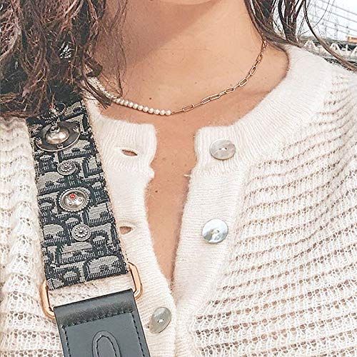 Pearl Necklace Vintage Chunky Link Chain Cultured Pearls Gold Choker Fashion view 2