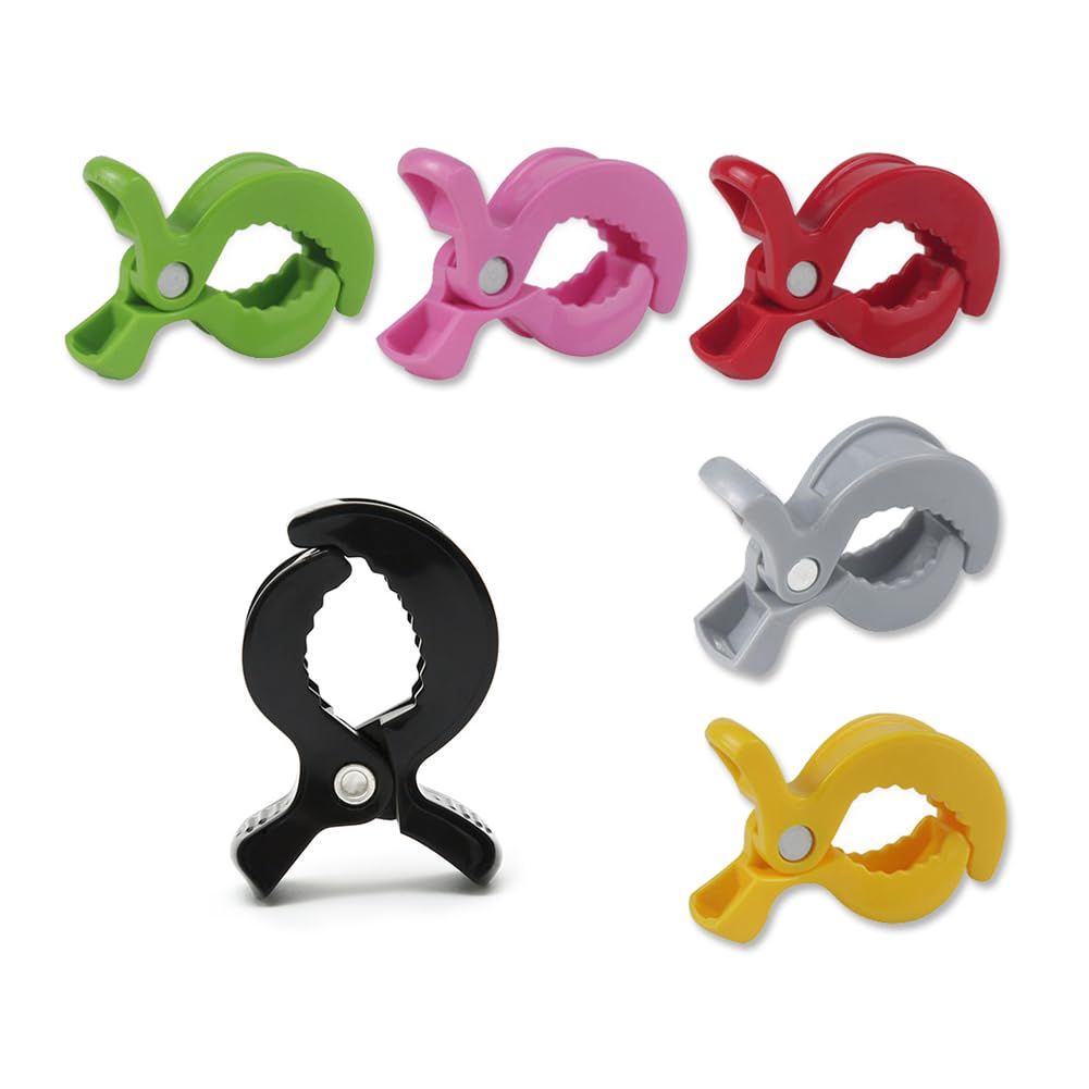 6 PCS Colorful Stroller Clip