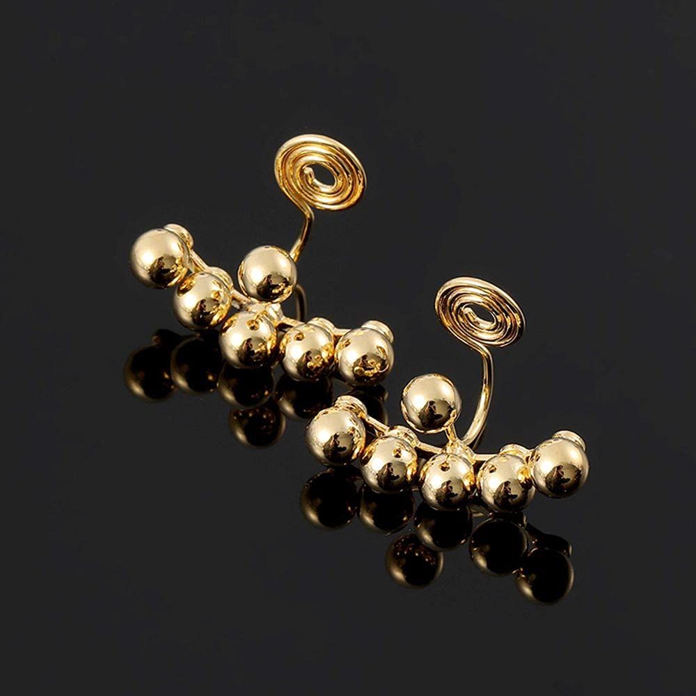 Design Back Hanging Round Beads Stud Earrings for Women Korean Jewelry Simple view 2