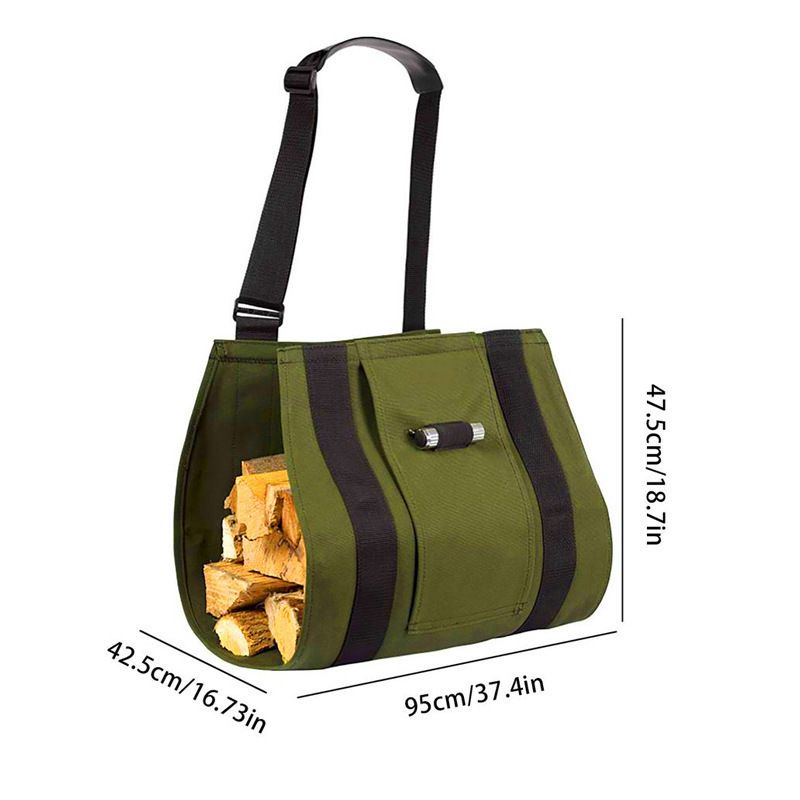 Large Firewood Bag with Handles view 4