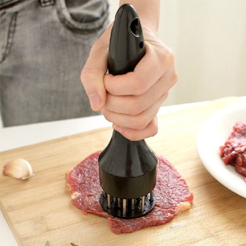 Meat Tenderizer Tool with Ultra Sharp Stainless Steel Needle Blades 2 Pack view 3