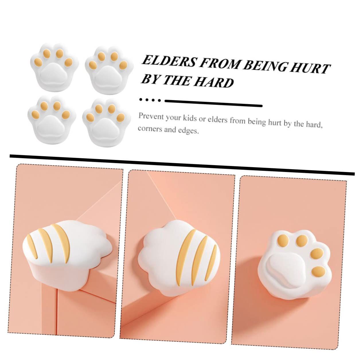 8 Pcs Cat Claw Crash Pad Door Knob Bumper Bumpers Table Cushion Safety Guards view 4