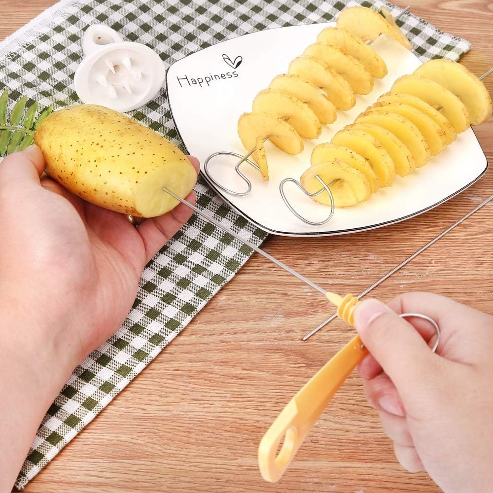 Potato Spiral Cutter Kitchen Stainless Steel Slicer Machine Fruit Tornado view 5