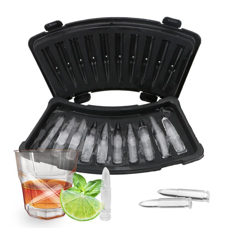 2 PCS Bullet Shape Ice Cube Tray Mold Whiskey Ice Cube Maker for Cocktails & view 4