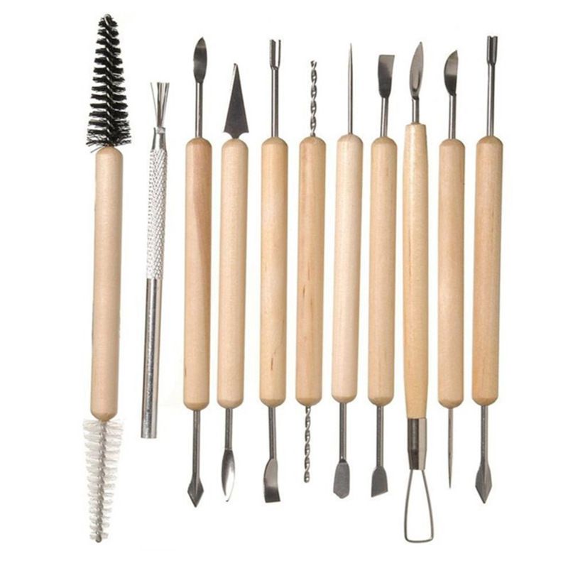 11 Pcs Pottery & Clay Sculpting Tools — image 1