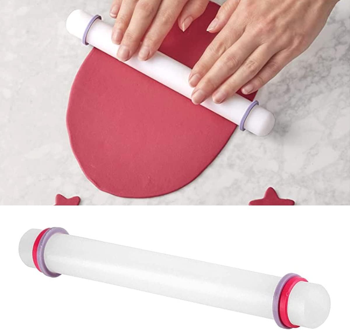 Adjustable Rolling Pin with Removable Rings Non Stick Rolling Pin for Dumpling view 5