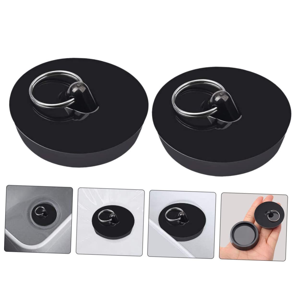 2Pcs Sink Stopper Bath Tub Drain Stopper Seal Sink Bathtub Plug Universal Sink view 3