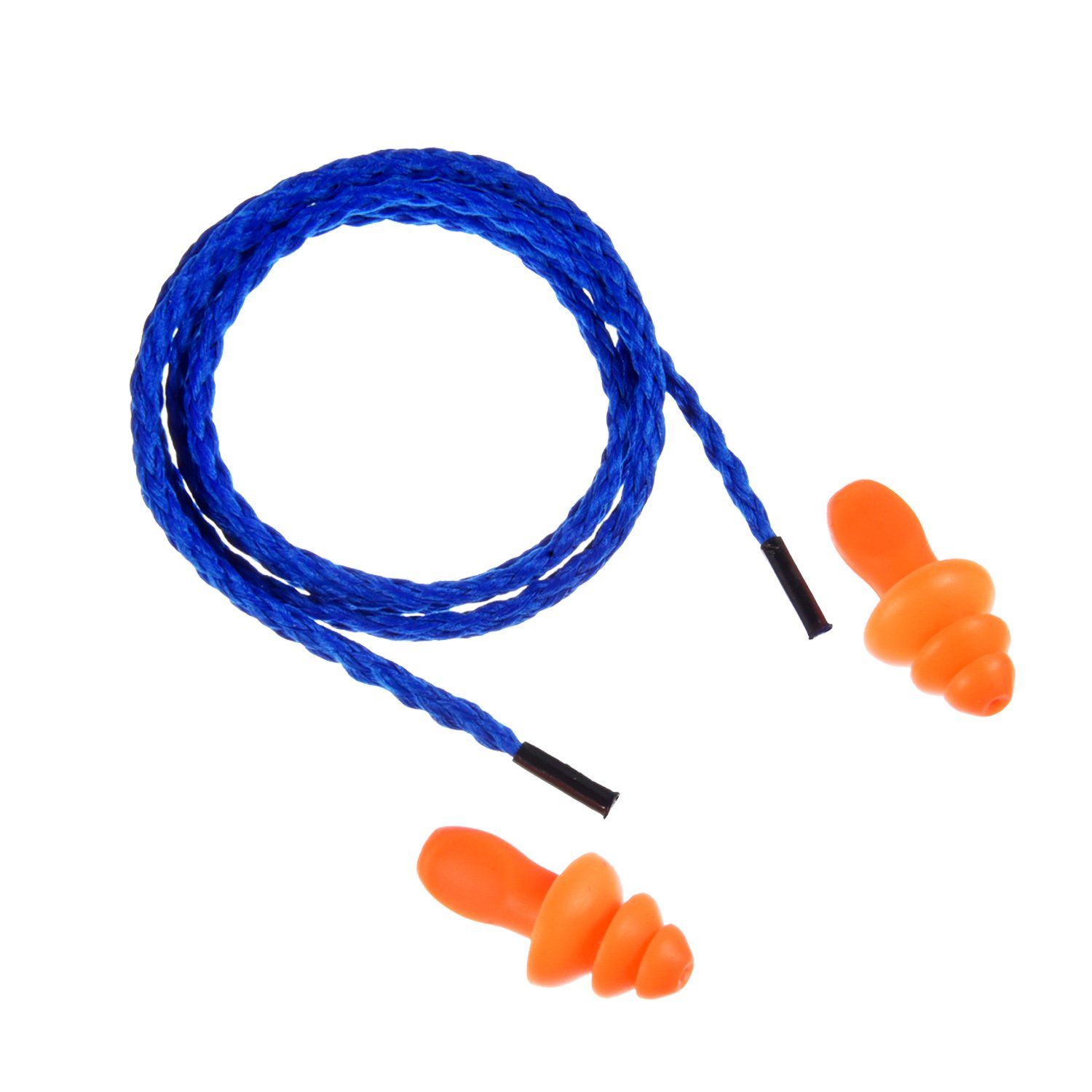 20 Pairs Corded Ear Plugs Reusable Silicone Earplugs with String Banded Ear view 3
