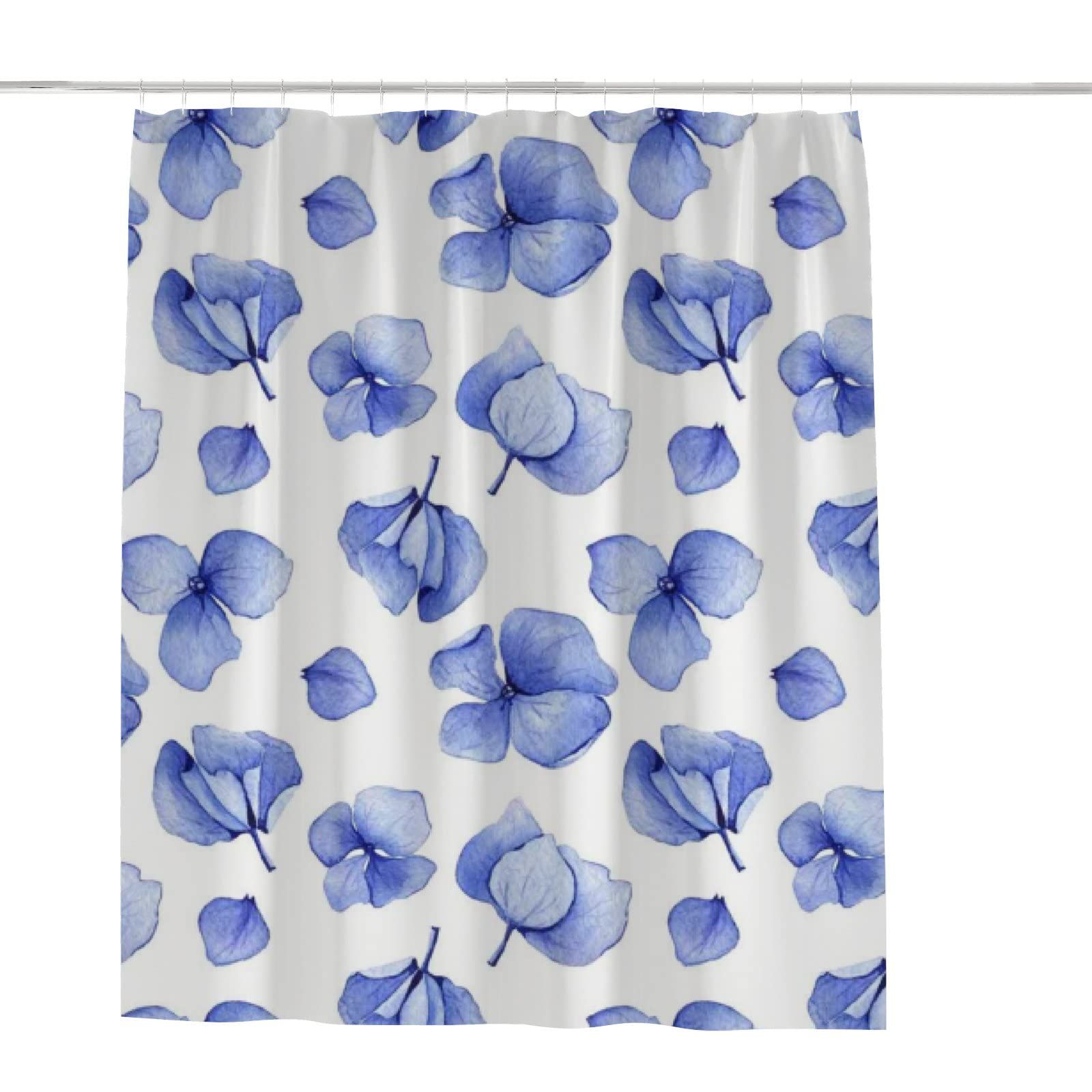 Shower Curtain-Watercolor Hydrangea Flower-for Bathroom Curtains Waterproof