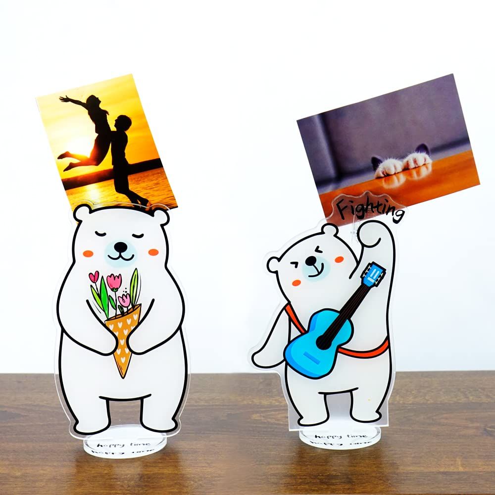 Set of 3 White Photo Holder view 3