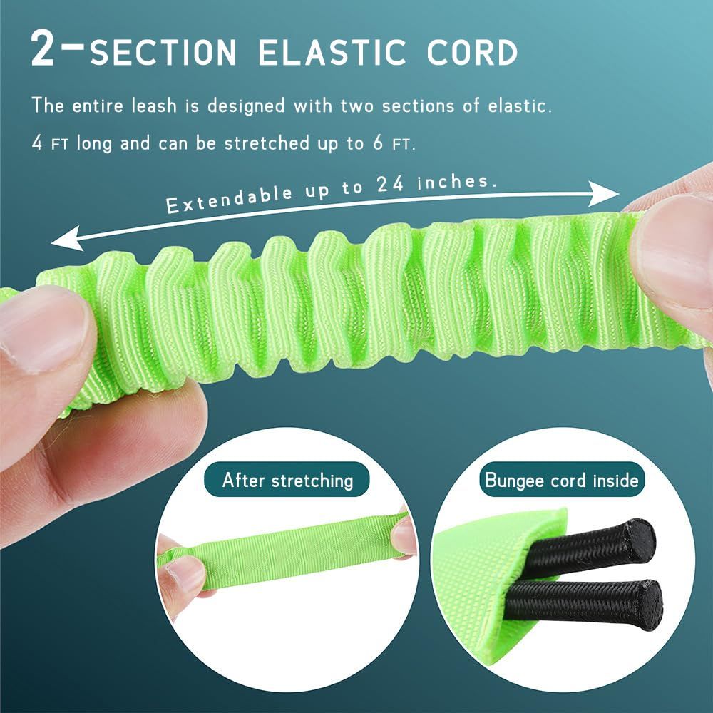Dog Leash Elastic, No-Pull Seatbelt Heavy Duty, Shock Absorbing for Small view 3