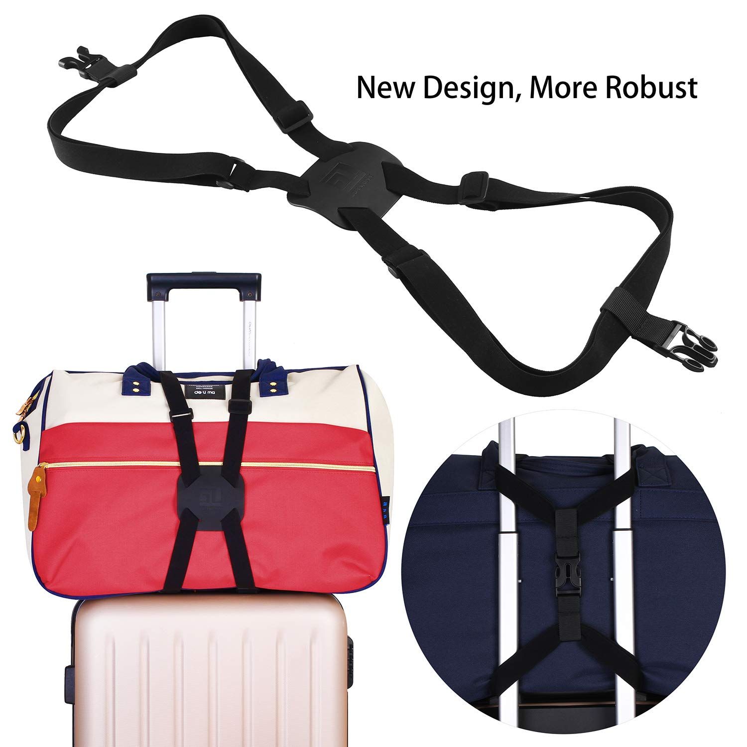 Luggage Straps Bag Bungees for Add a Bag Easy to Travel Suitcase Elastic Strap view 3
