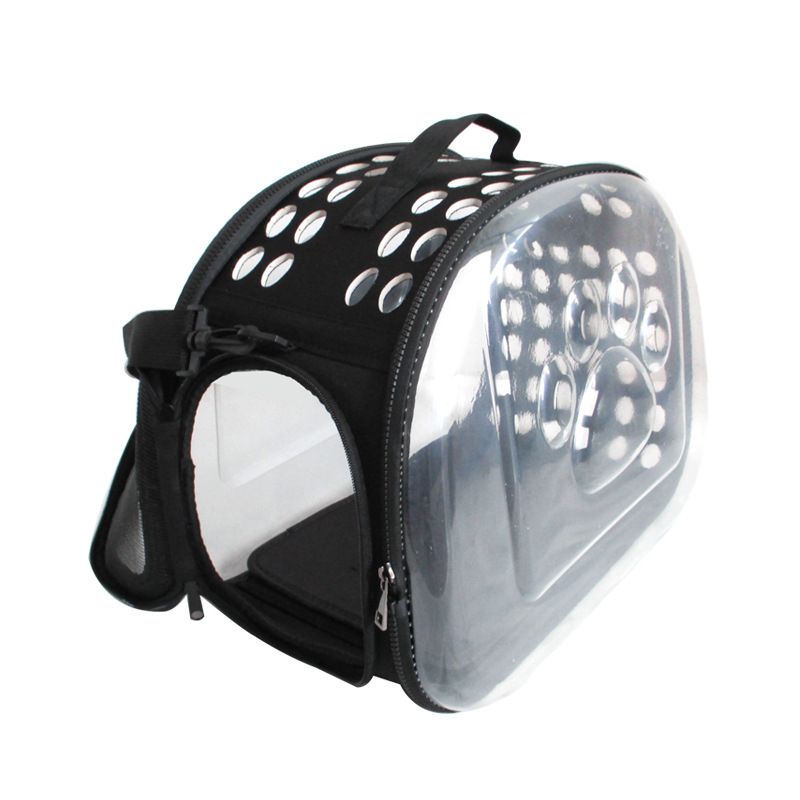 Transparent Cat Carrier Portable Small Cat Carried Bag Foldable Soft-Sided Pet view 4