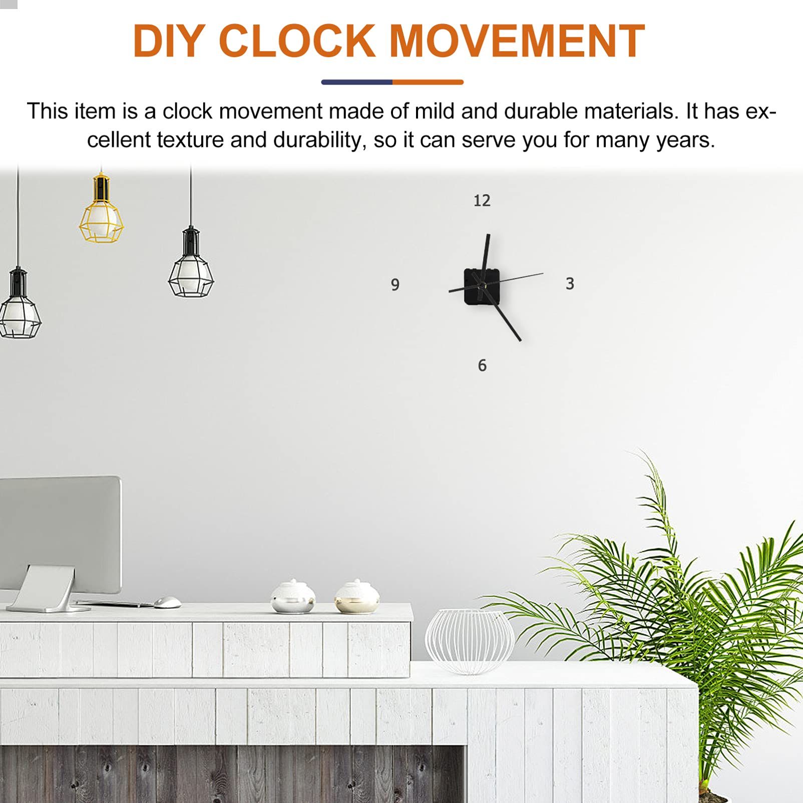 DIY Noiseless Clock Silence Clock Movement Wall Clock Sweep Clock Movement view 4