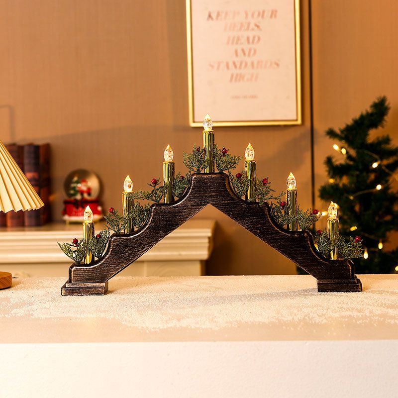 Christmas Holder Festival Decoration Holiday Table LED Window Decorations view 3