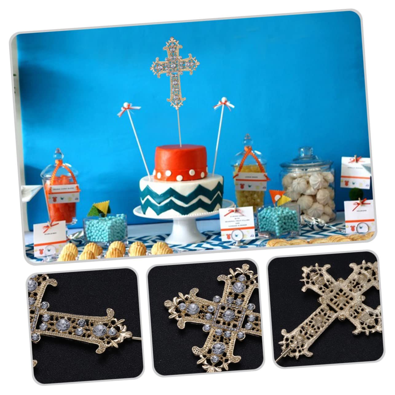 2pcs Cake Insert Wedding Party Favors Cake Decors Holiday Cake Picks Dessert view 4