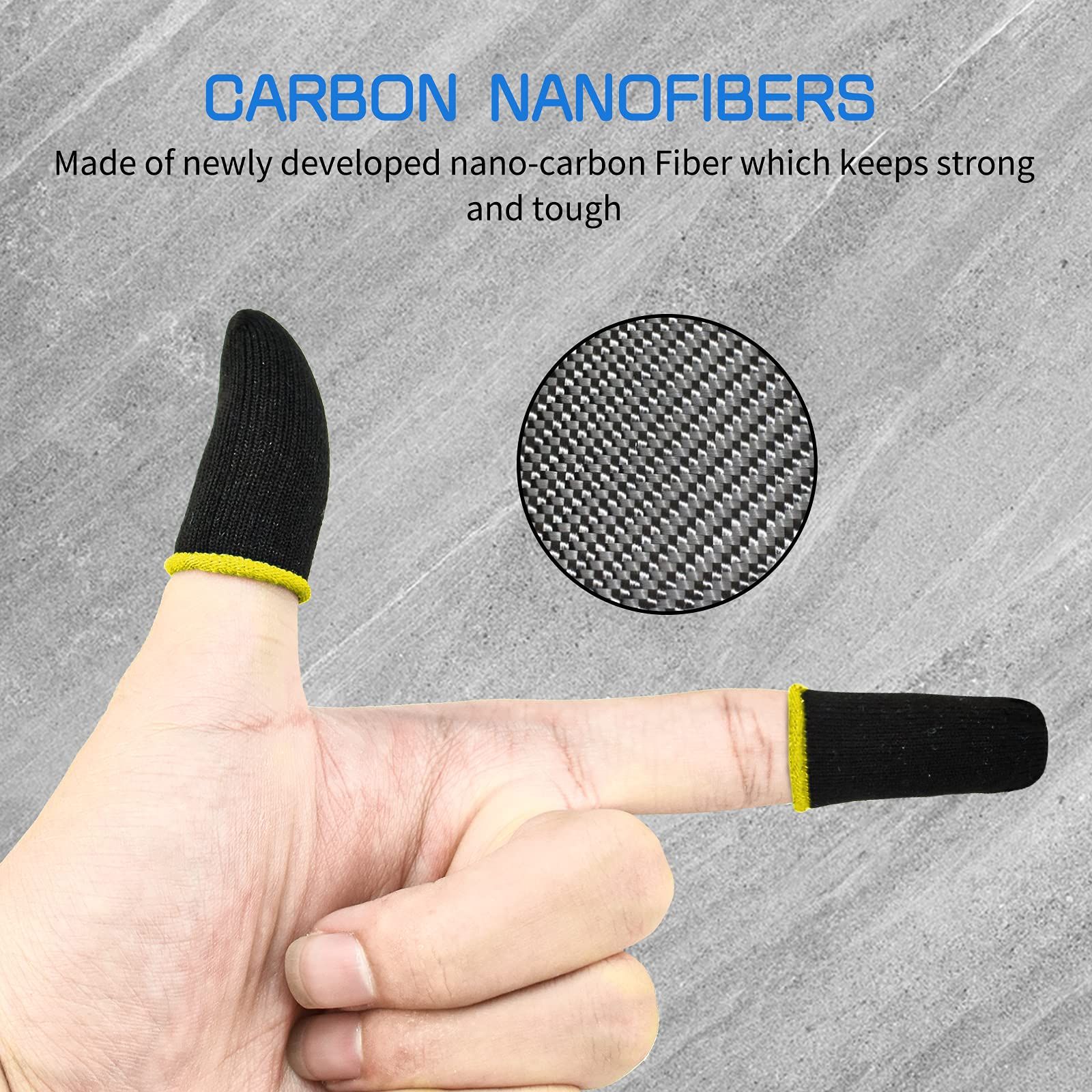 Game Finger Sleeve Sets,[10 Pack]Mobile Finger Thumb Sleeve Touch Screen view 2