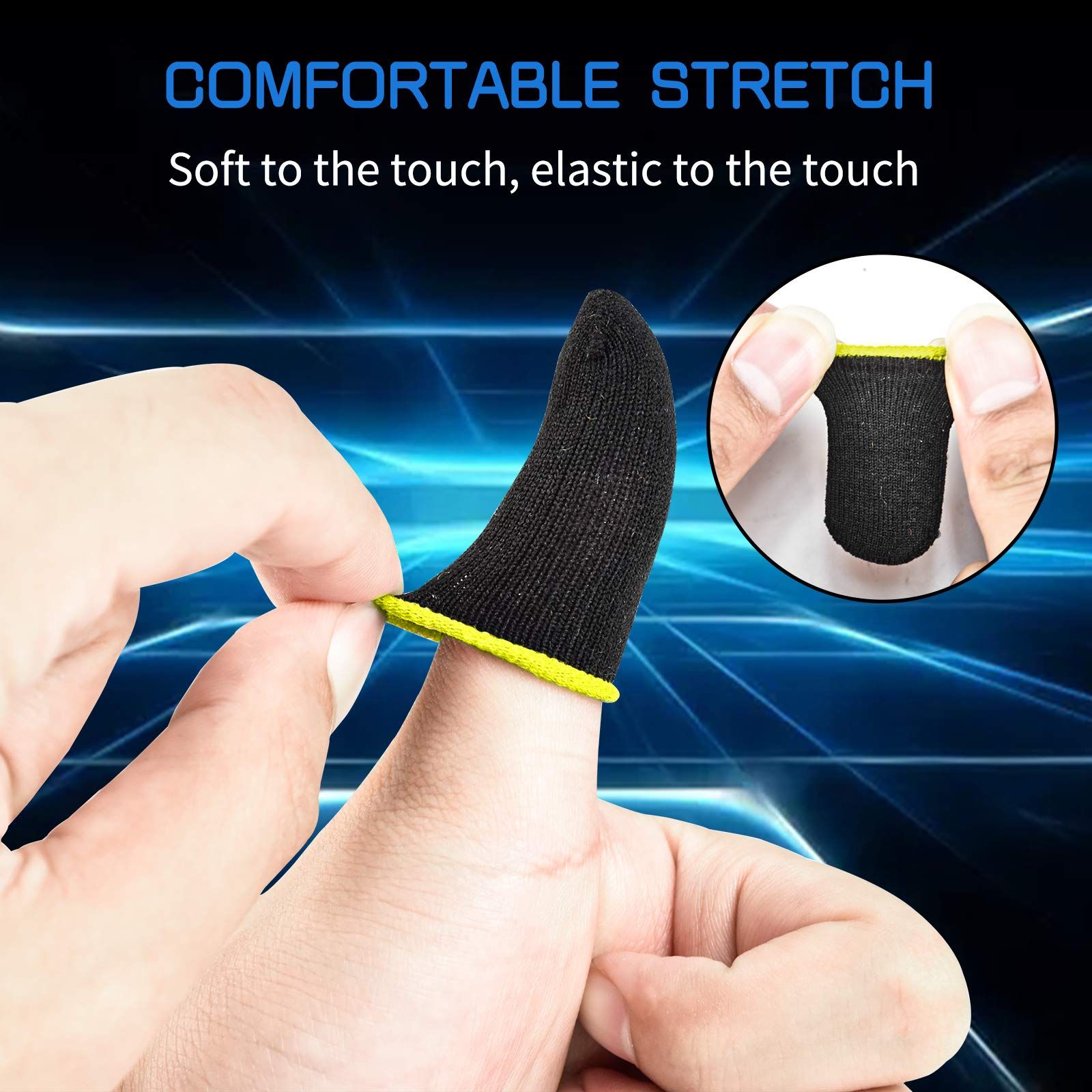 Game Finger Sleeve Sets,[10 Pack]Mobile Finger Thumb Sleeve Touch Screen view 4