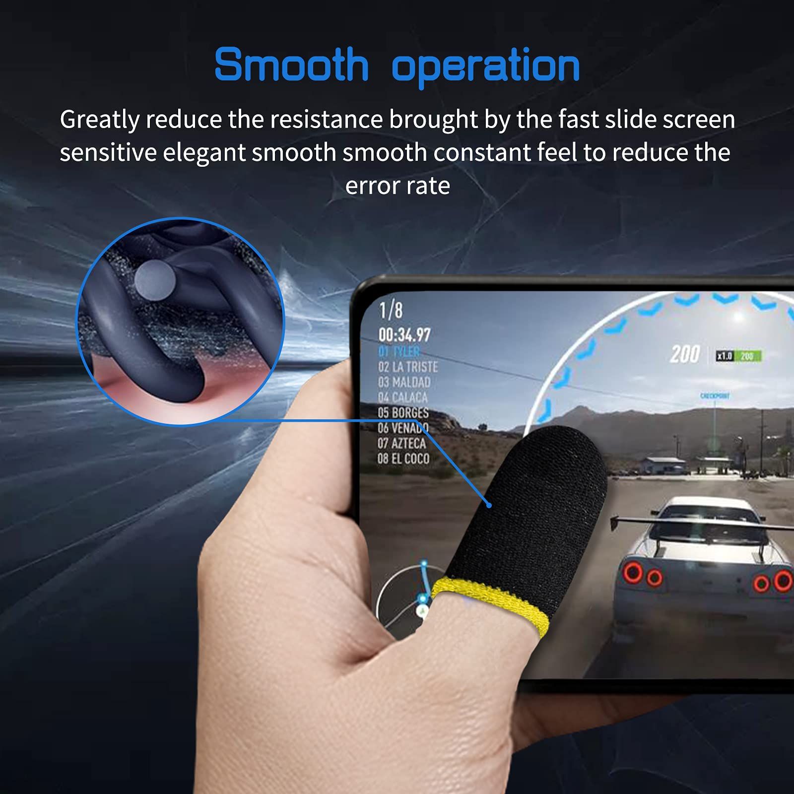 Game Finger Sleeve Sets,[10 Pack]Mobile Finger Thumb Sleeve Touch Screen view 5
