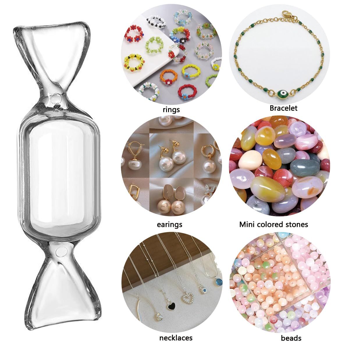 50Pcs Candy Shaped Jewelry Box Mini Candy Jewelry Organizer For Travel Jewelry view 2