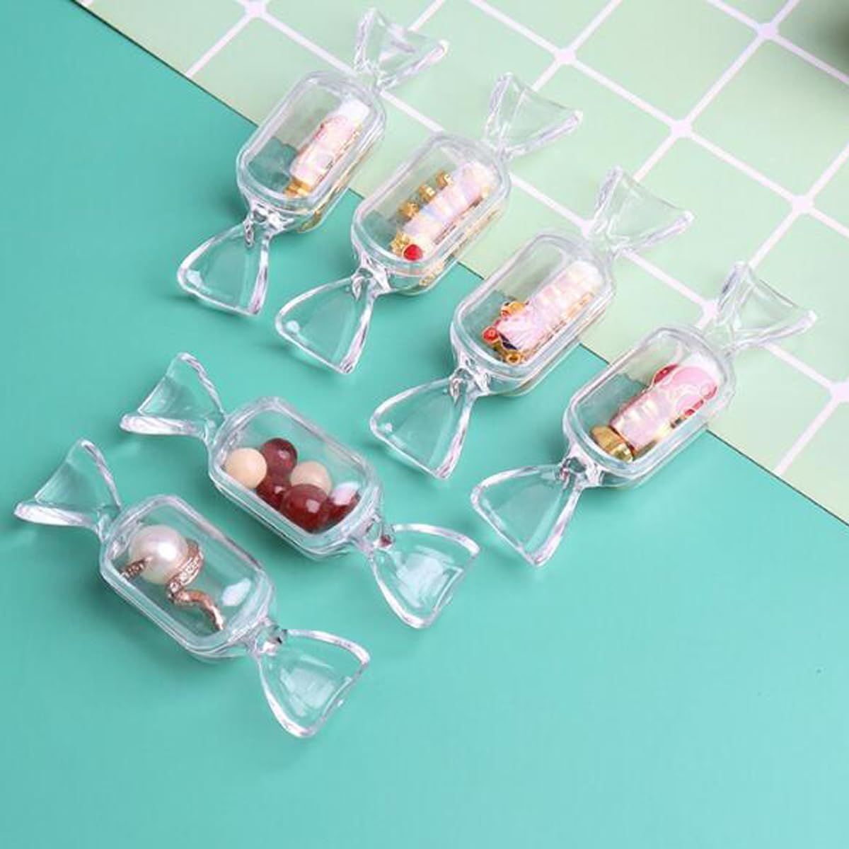 50Pcs Candy Shaped Jewelry Box Mini Candy Jewelry Organizer For Travel Jewelry view 3