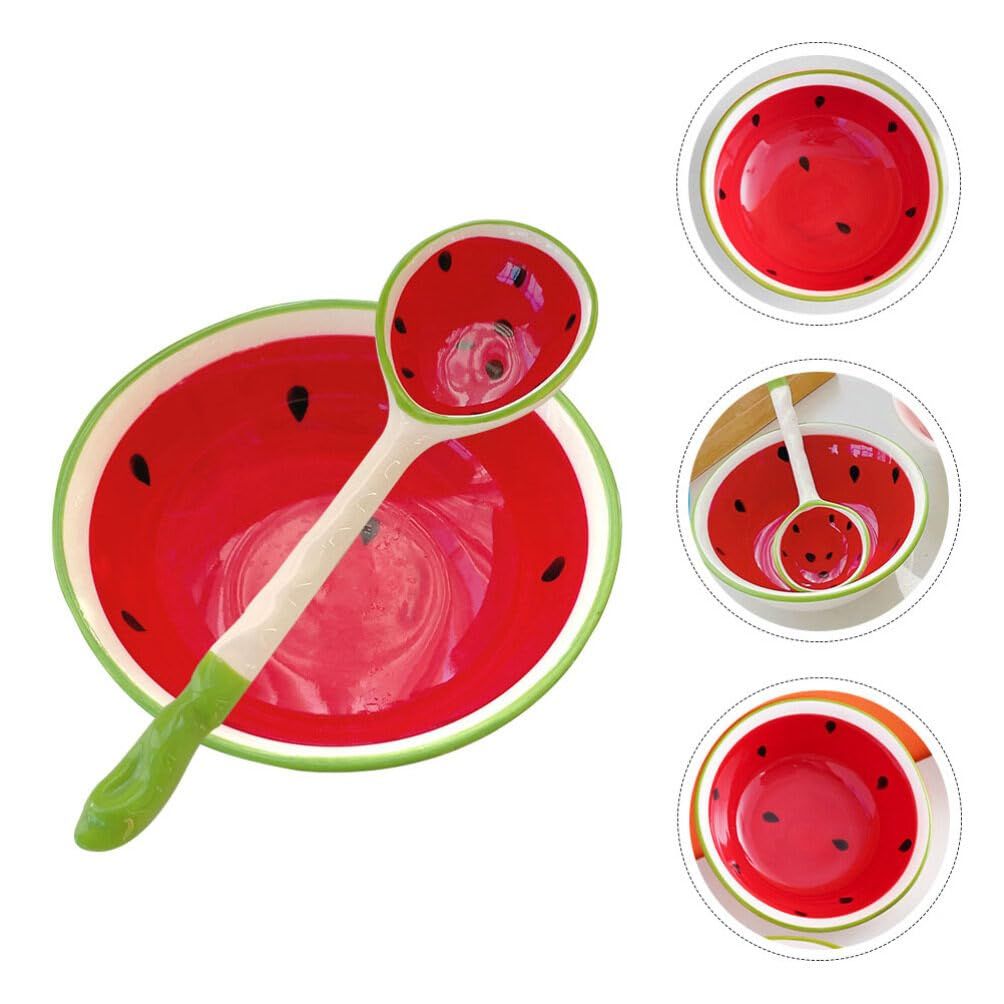 Ceramic Salad Bowl With Spoon view 4