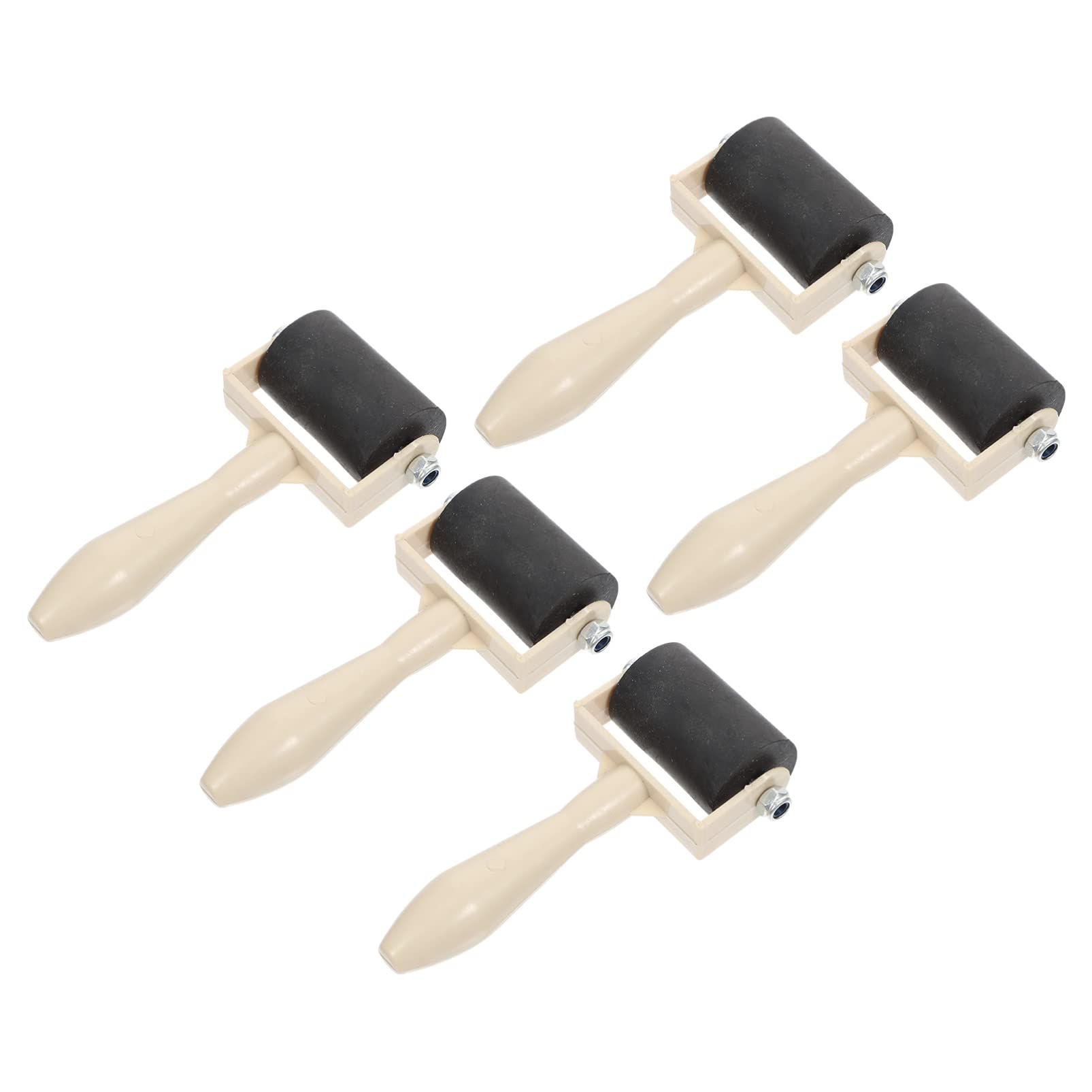 Kids Tools Kids Tools Seam Roller 5 Pcs Rubber Printmaking Roller Plastic
