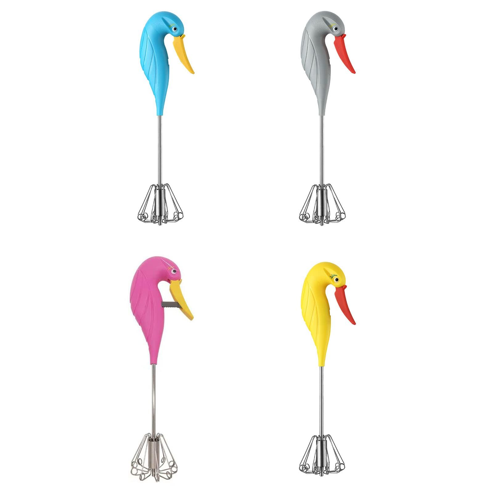 4pcs Egg Whisk Stainless Steel Hand Push Whisk Blender Egg Beater Milk