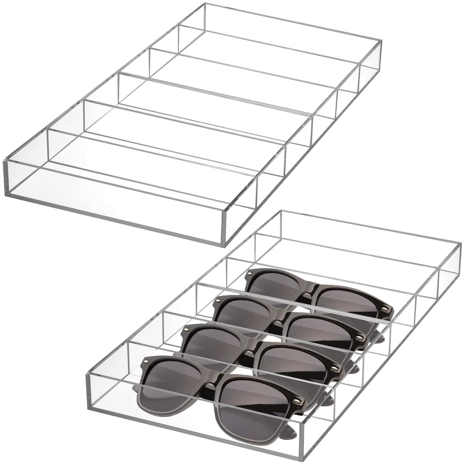 2 Pack Acrylic Sunglasses Organizer
