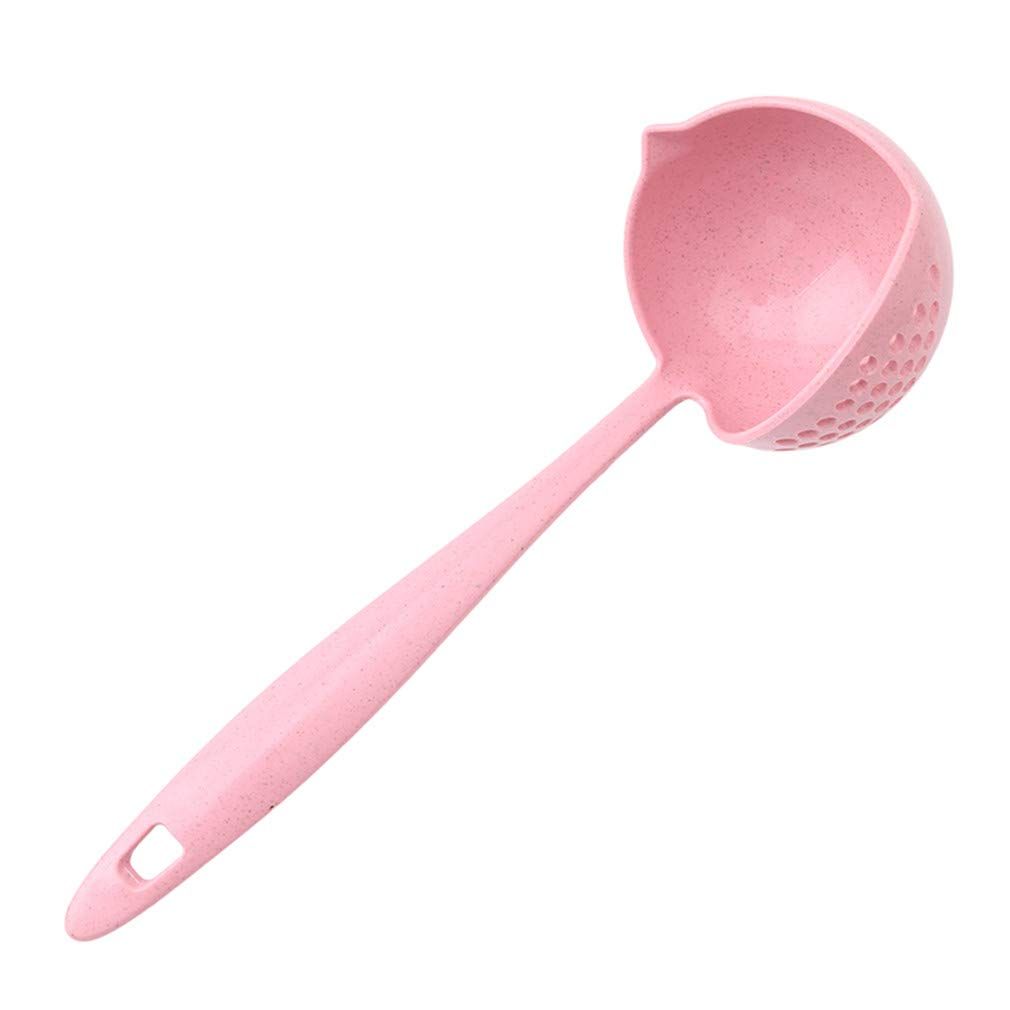 Lovely Soup Spoon Tableware Long Handle Porridge Spoons With Filter Dinnerware view 2