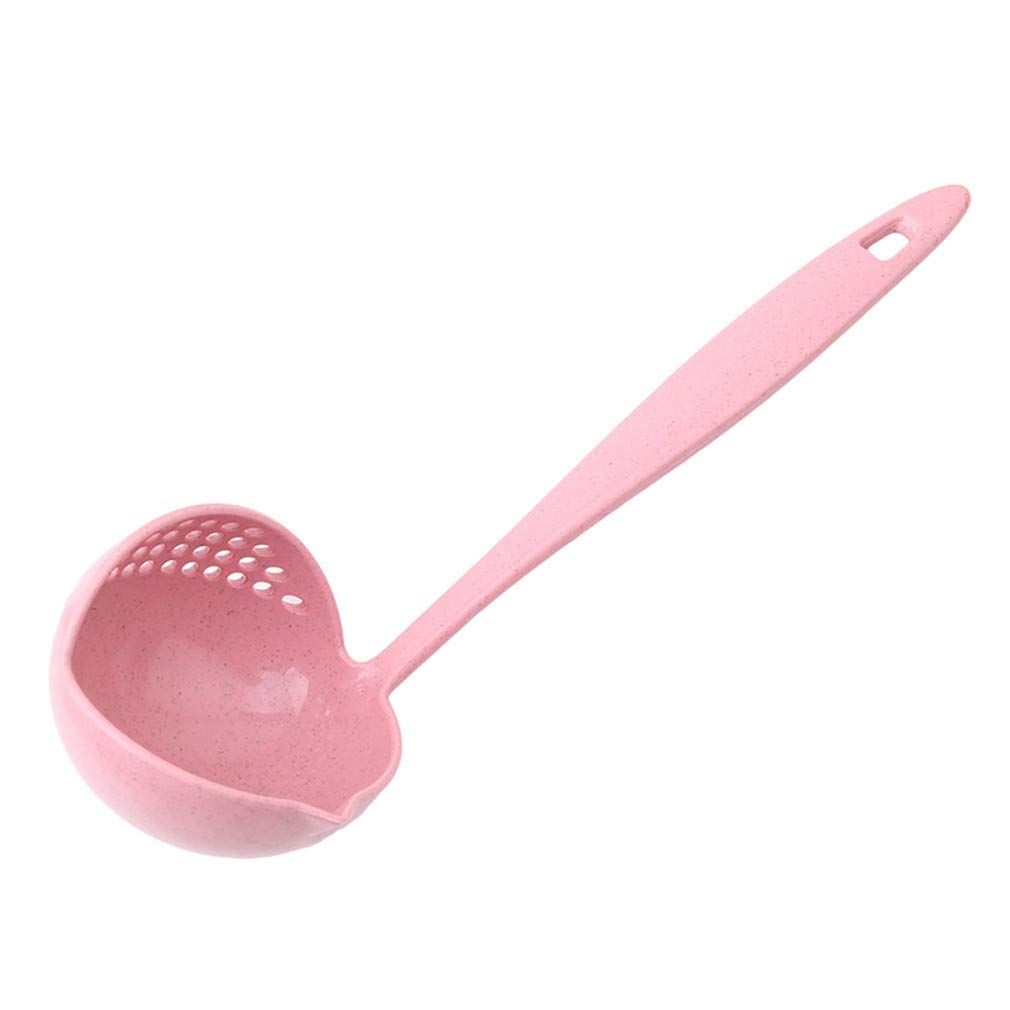 Lovely Soup Spoon Tableware Long Handle Porridge Spoons With Filter Dinnerware view 3