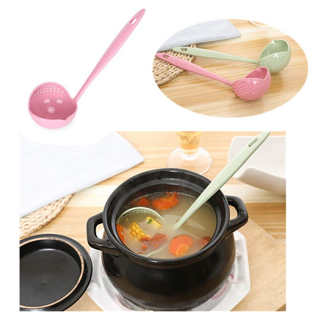 Lovely Soup Spoon Tableware Long Handle Porridge Spoons With Filter Dinnerware view 5