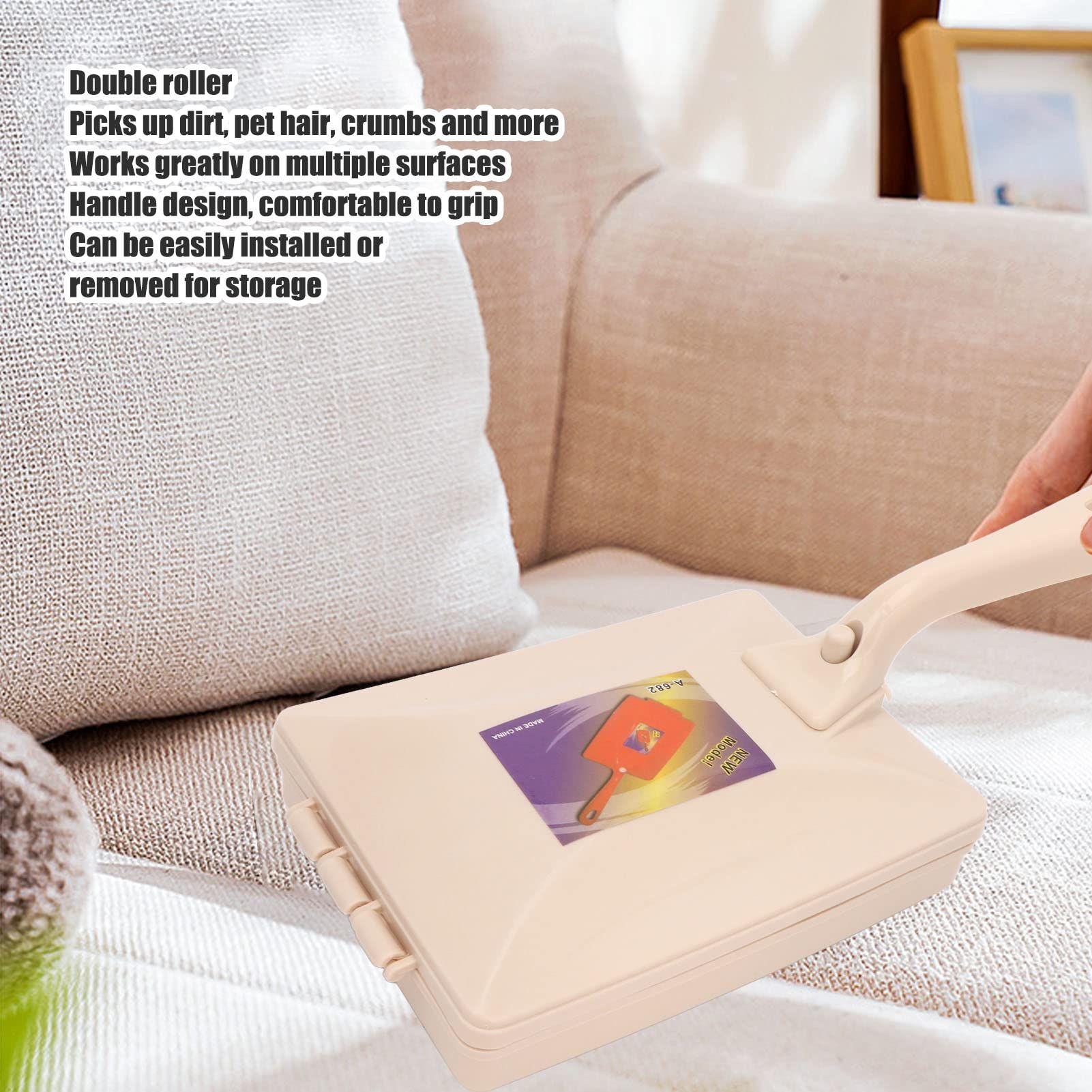 Carpet Cleaning Brush Multifunctional Handheld Double Roller Sofa Sweepers view 3