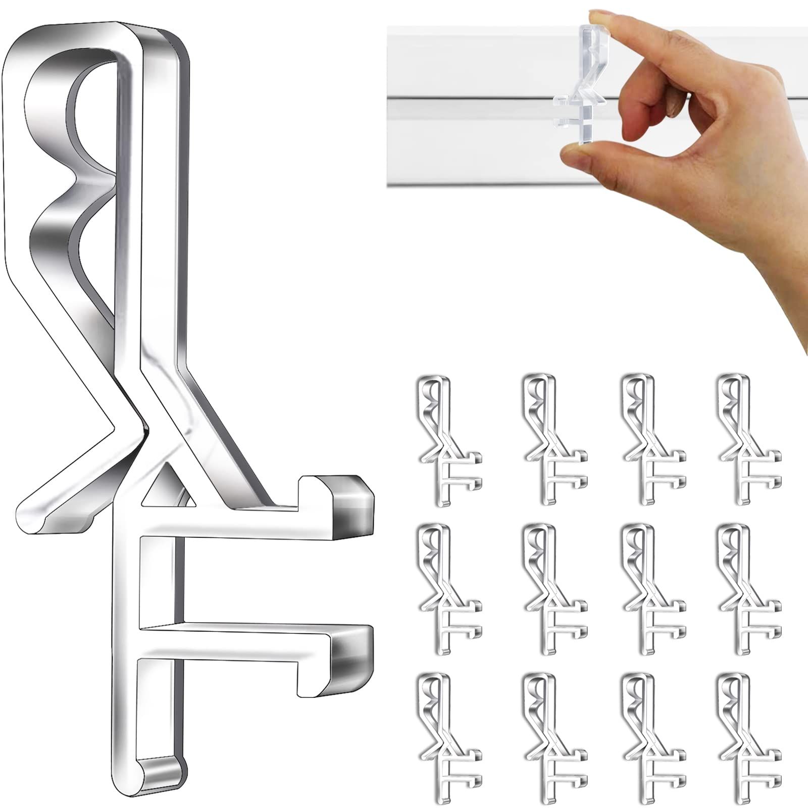 Hidden Channel Clips, 1-7/8inch Clear Plastic Clips for The with a Groove in — image 1