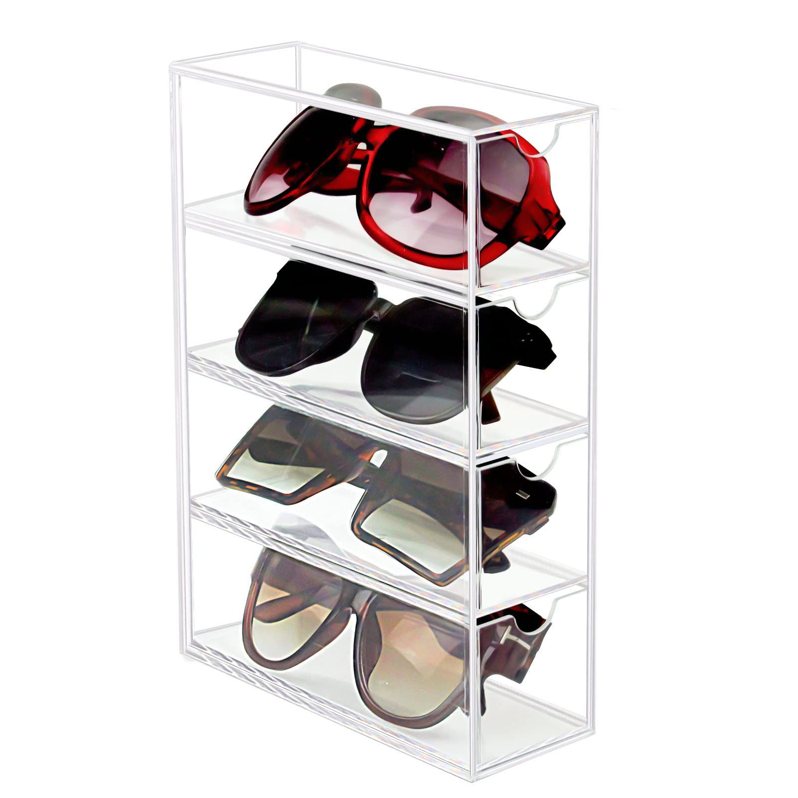 Sunglasses Organizer, Acrylic Eyeglass Case Clear Eyeglass Holder Eyewear — image 1