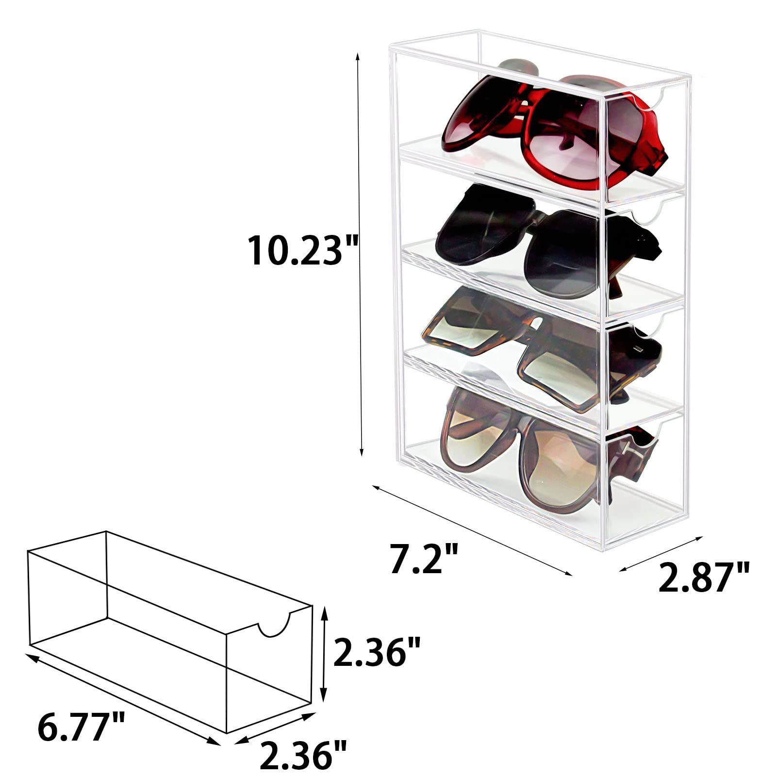 Sunglasses Organizer, Acrylic Eyeglass Case Clear Eyeglass Holder Eyewear view 4