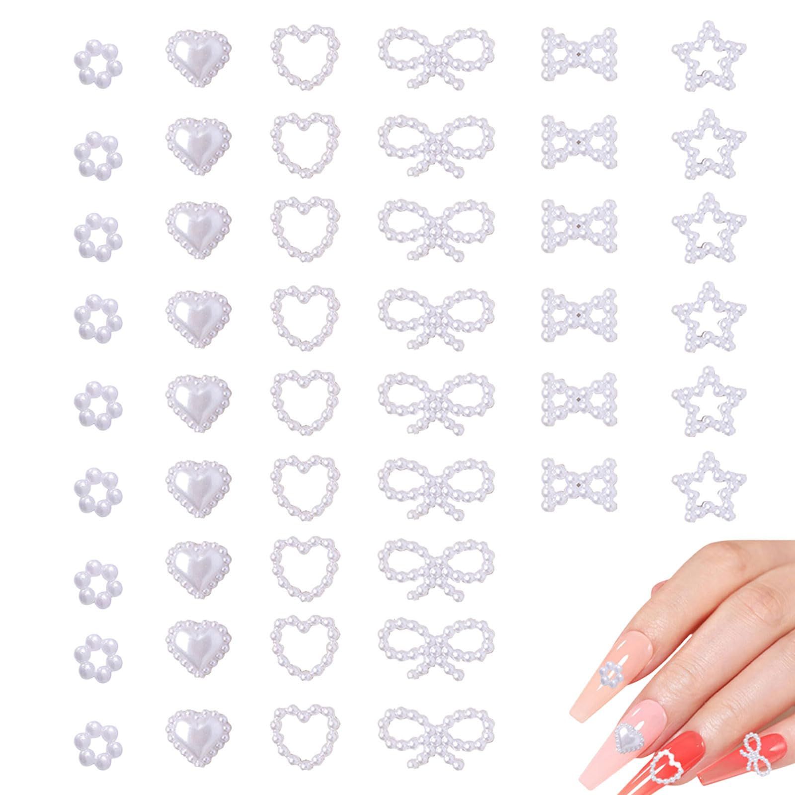 White Pearls Nail Charms