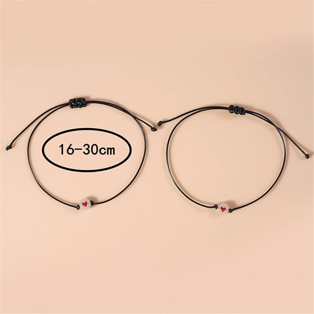 Bracelet for Women Men Lucky Bead Love Heart Couple Bracelets Teen Girls view 2