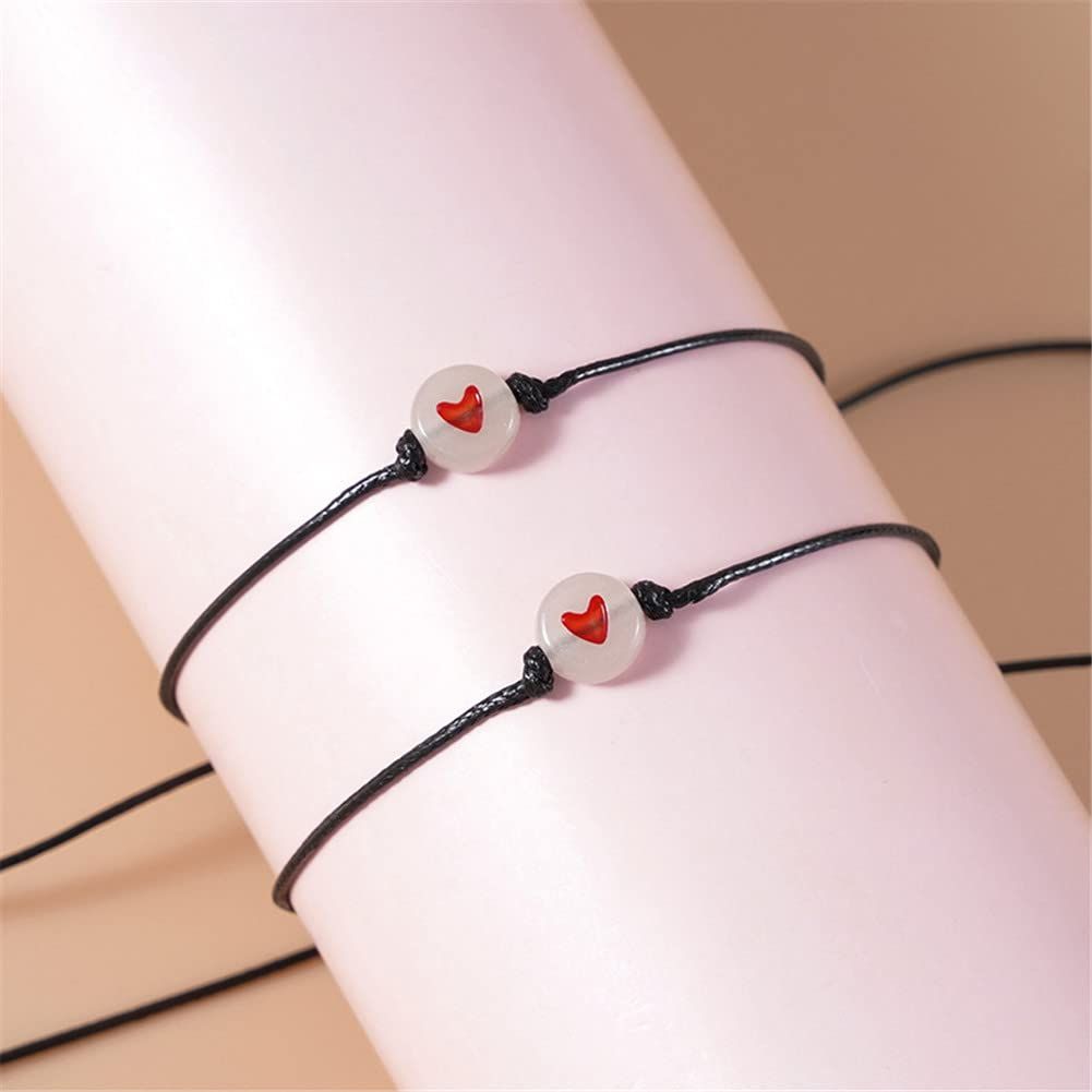 Bracelet for Women Men Lucky Bead Love Heart Couple Bracelets Teen Girls view 4