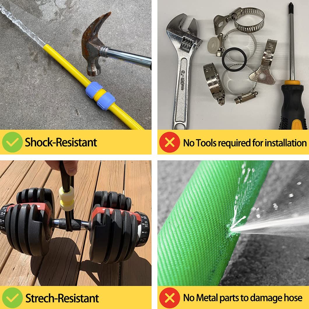 3pcs Hose Repair Kit Hose Connector Hose Fitting Water Repair End Hose Mender view 2