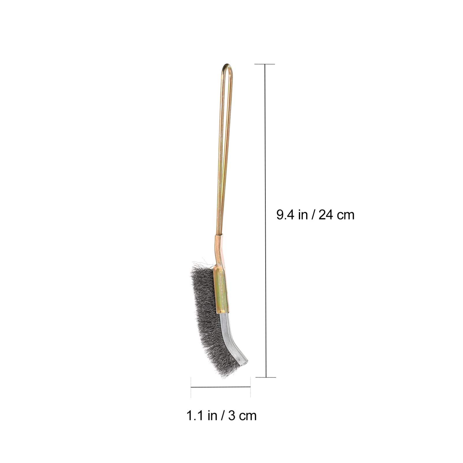 2pcs Bird Cage Cleaning Brush Long Handle Feeder Cage Wire Brush Cleaner Easy view 2