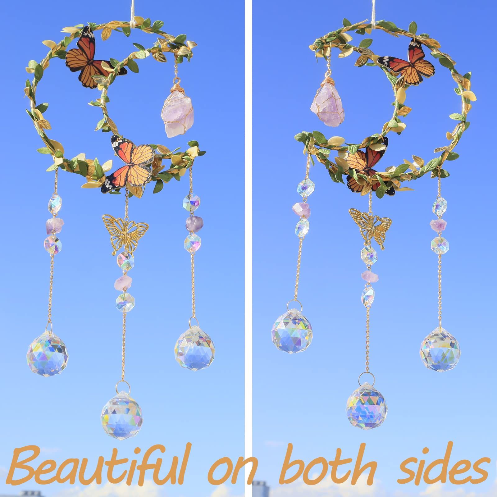 Suncatcher - Amethyst Moon Crystal Sun Catcher Window Hanging view 4