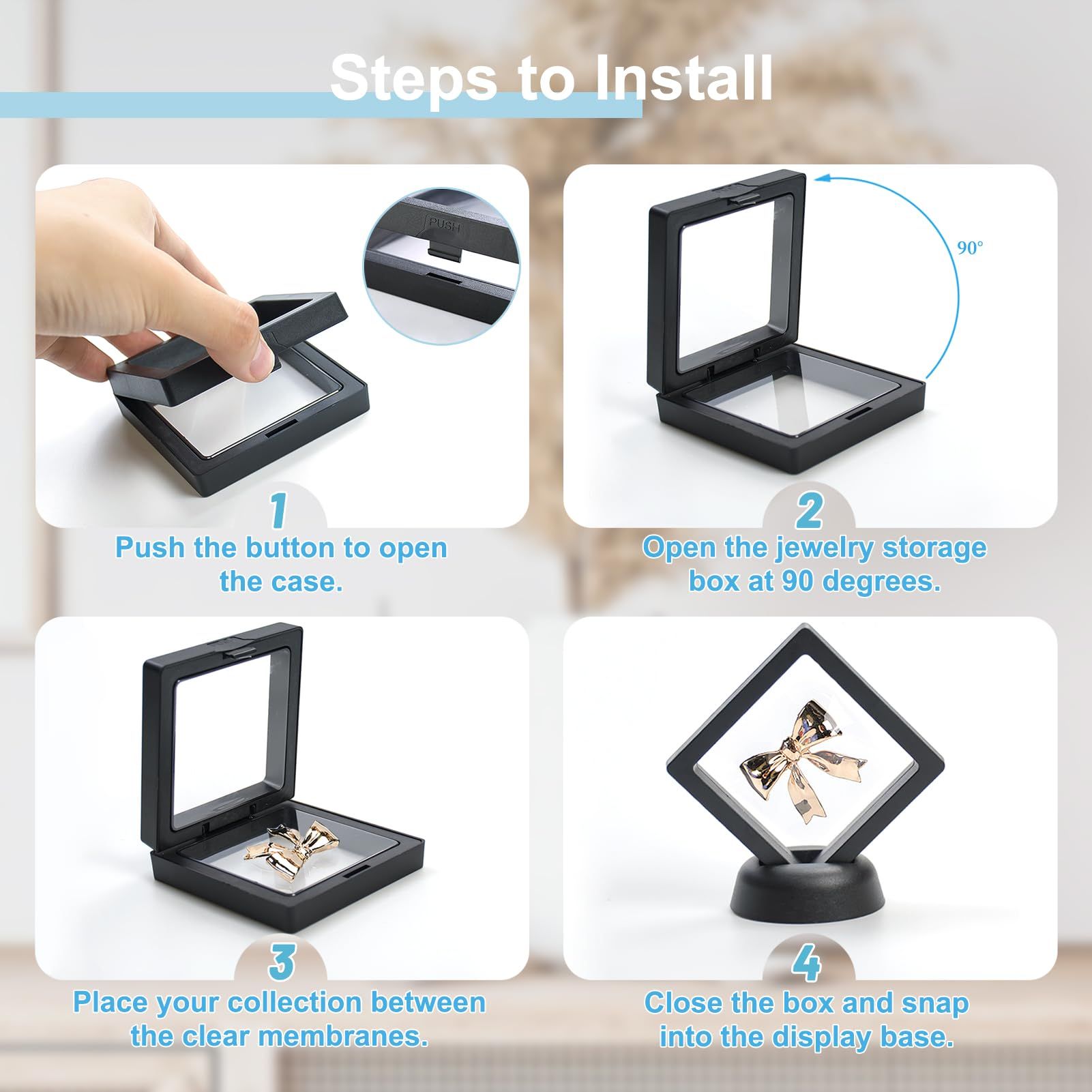 3D Floating Display Case view 3