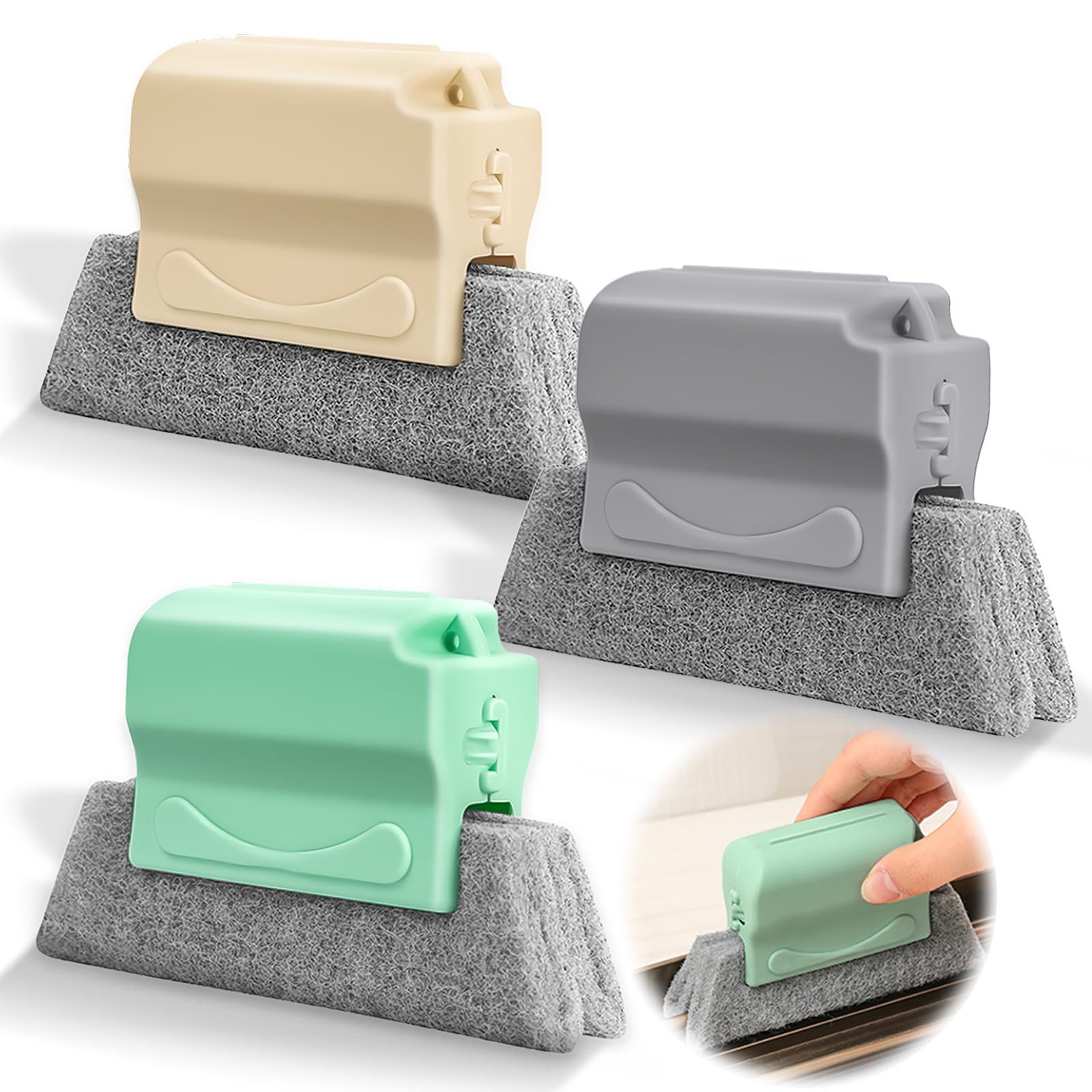 3 Pcs Window Groove Cleaning Brush — image 1