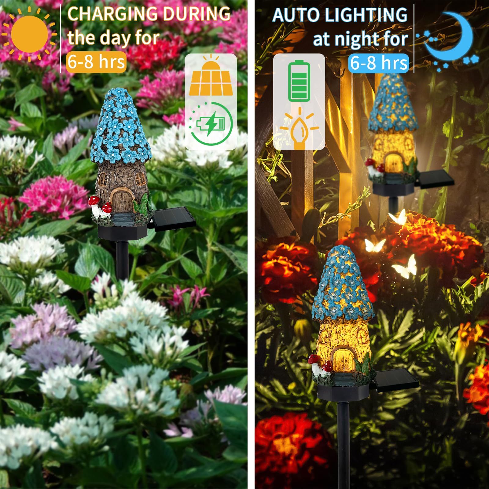 Mushroom Solar Lights Outdoor view 4