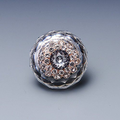 6 - Pack K9 Crystal Knob Diameter 40mm Cabinets Drawer Knobs Clear Bright Ball view 2