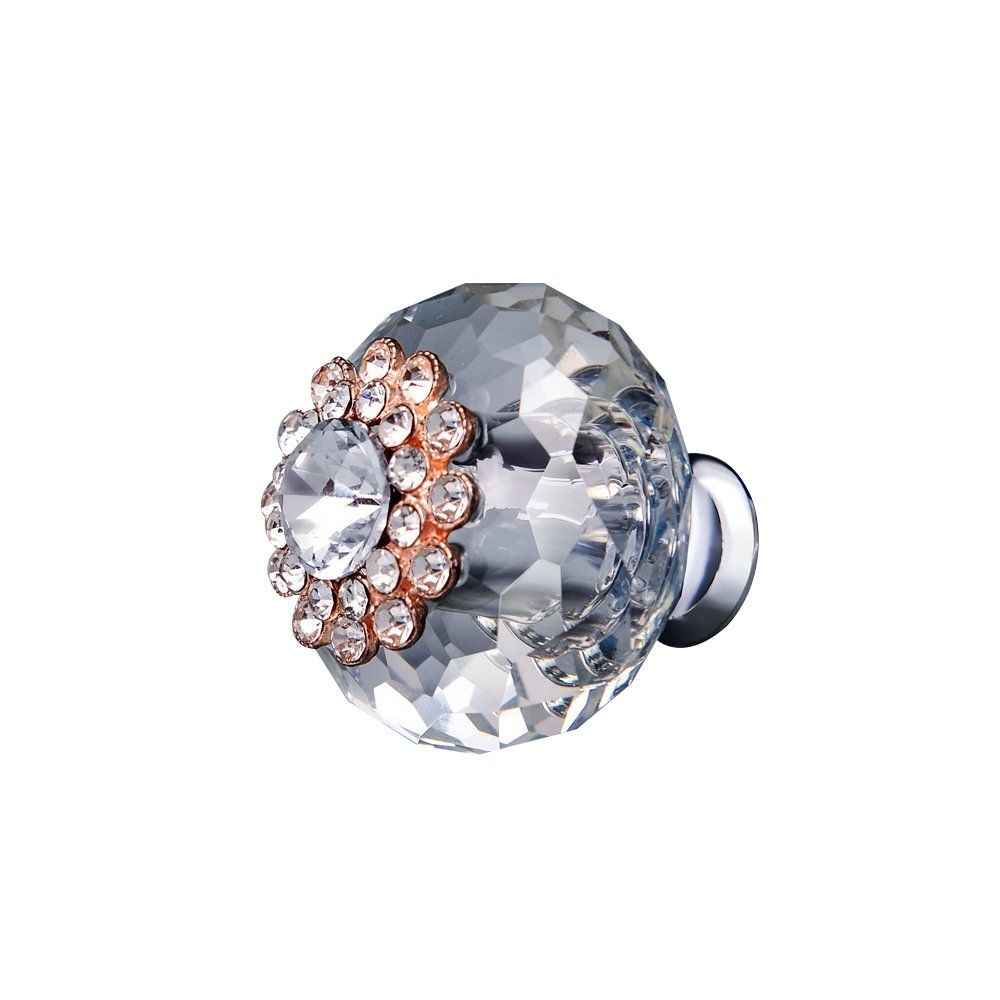 6 - Pack K9 Crystal Knob Diameter 40mm Cabinets Drawer Knobs Clear Bright Ball view 3