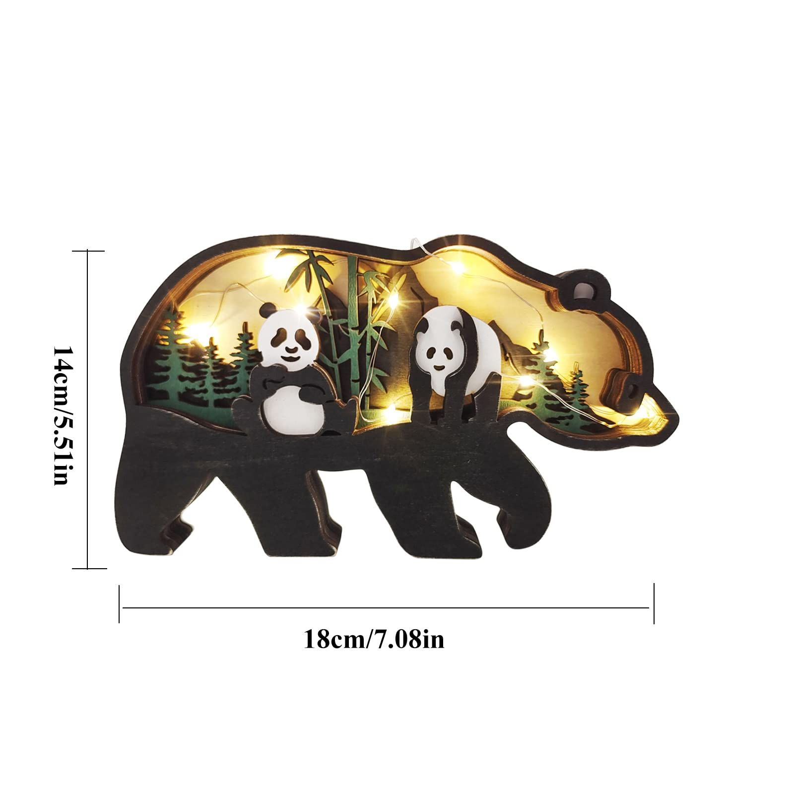 3D Carving Forest Animal Desktop Ornaments - Wooden Multi-Layered Animal Desk view 5